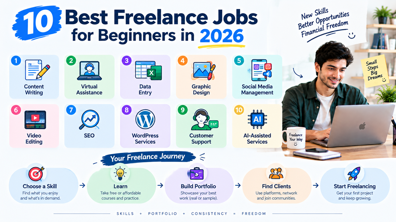 Best Freelance Jobs for Beginners in 2026: 10 Jobs to Start With