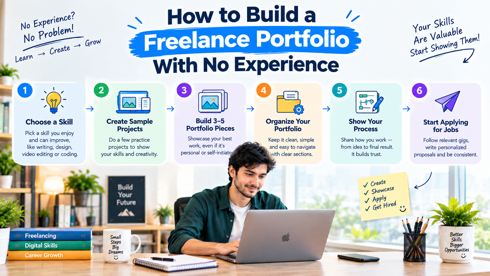 How to Create a Freelance Portfolio With No Experience: Complete Guide