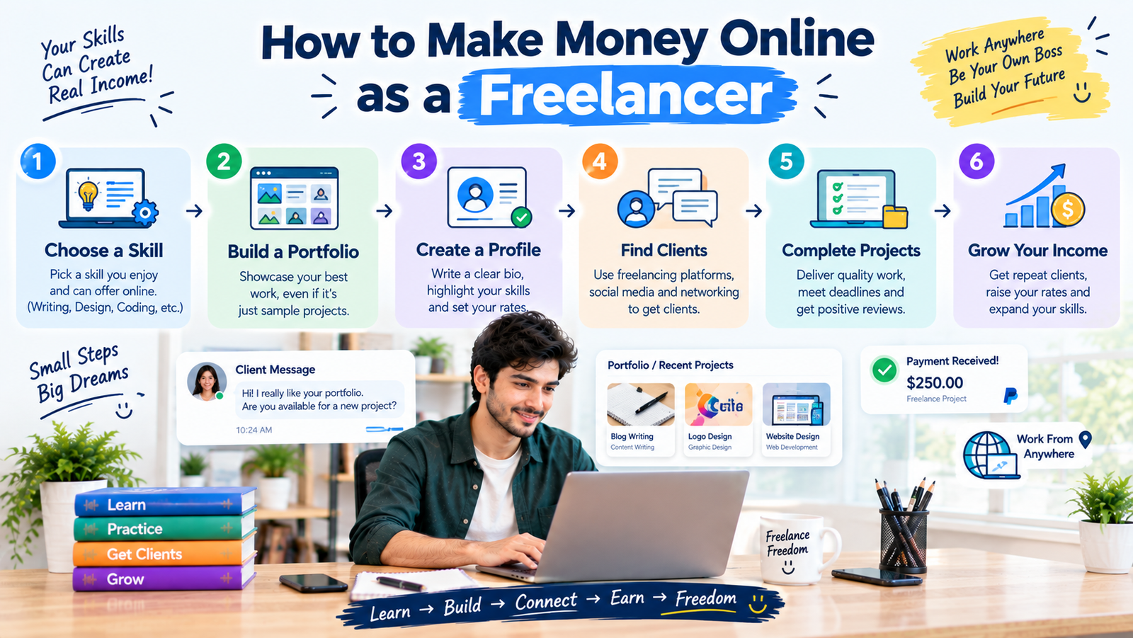 How to Make Money Online as a Freelancer: Complete Guide for Beginners