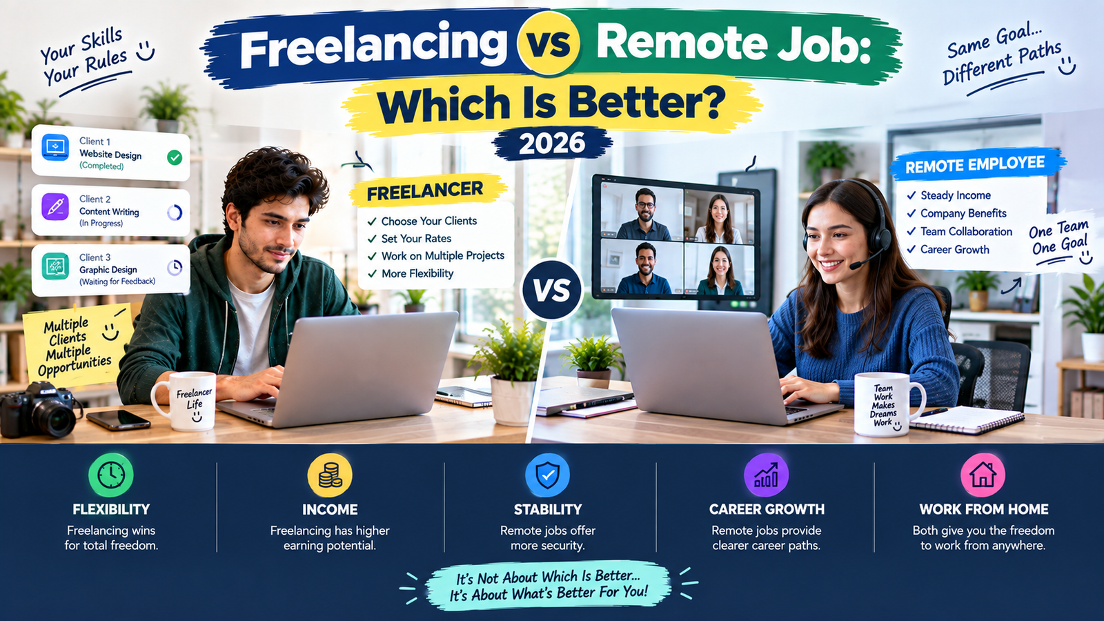 Freelancing vs Remote Job: Which Is Better in 2026?